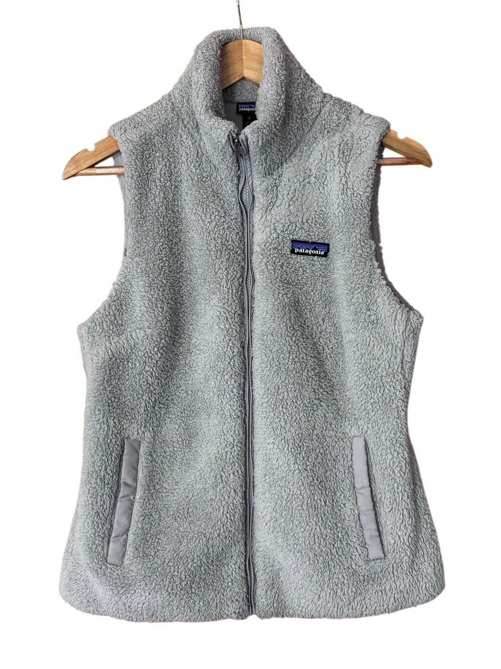 Patagonia Los Gatos fleece Vest Women’s Size Medium Gray Sherpa Fur